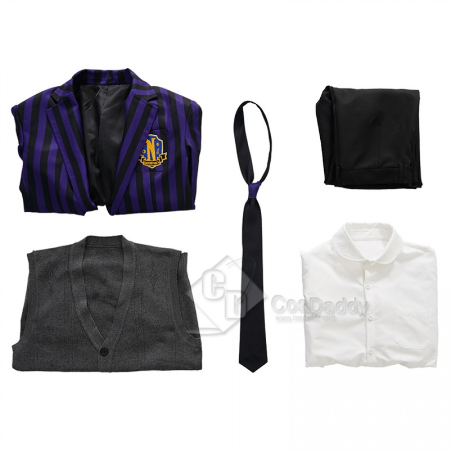 The Addams Family Wednesday Nevermore Academy School Uniform Purple